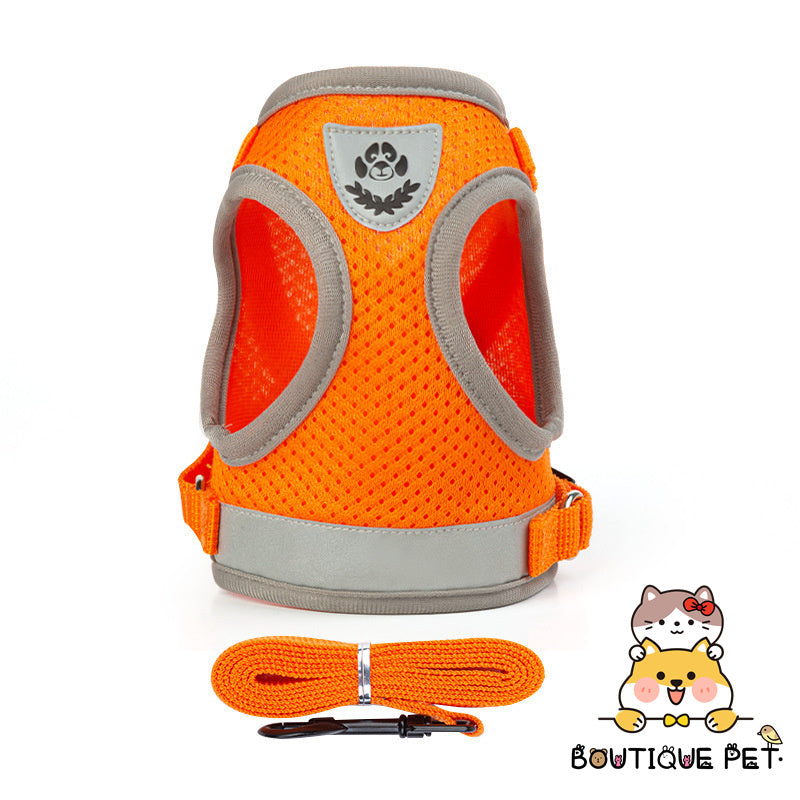 Breathable Mesh Leash and Harness Vest Belt For Cats&Dog