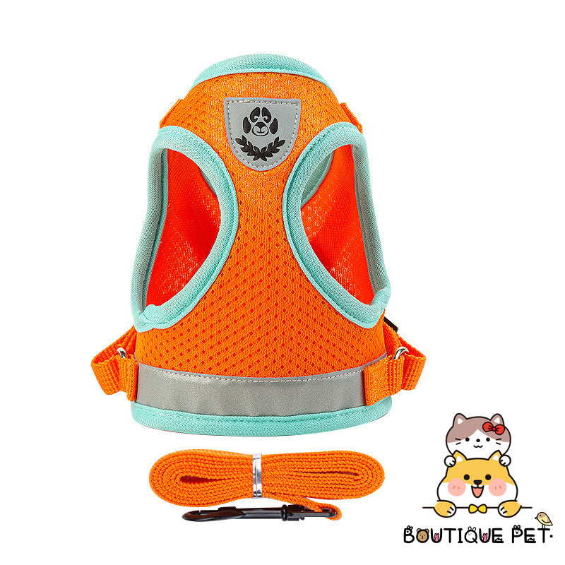 Breathable Mesh Leash and Harness Vest Belt For Cats&Dog