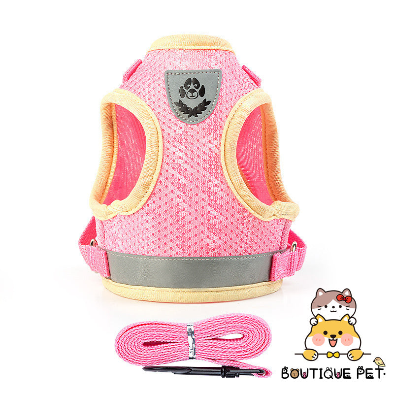 Breathable Mesh Leash and Harness Vest Belt For Cats&Dog