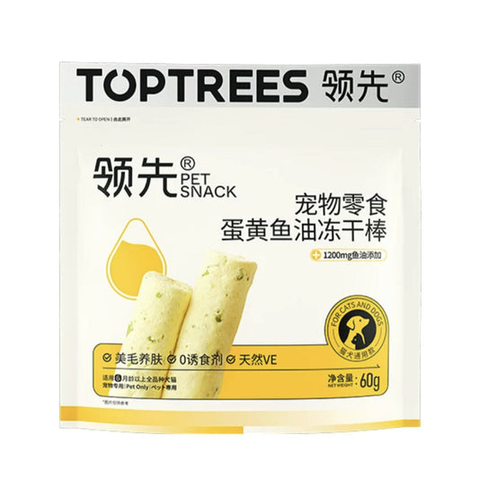 TOPTREES-Freeze-Dry-Cat/Dog EggYolk SalmonOil Stick 60g
