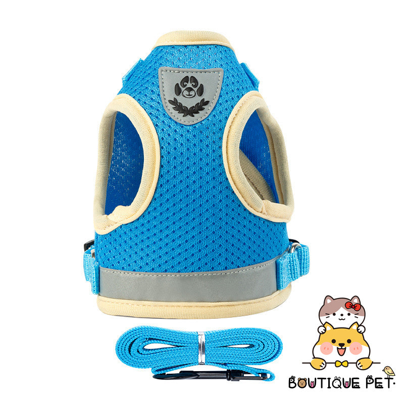 Breathable Mesh Leash and Harness Vest Belt For Cats&Dog