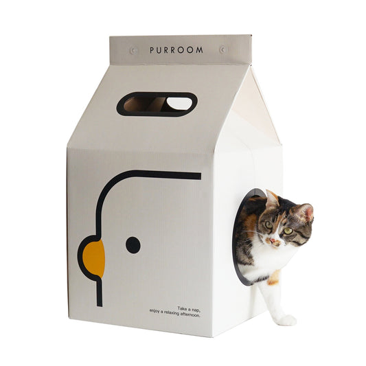 PURROM-Cat Little Chick Scratch Milk Box