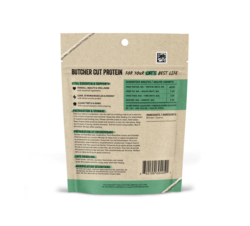 Vital Essentials - Cat GF Freeze-Dried Minnows Treats-0.5oz
