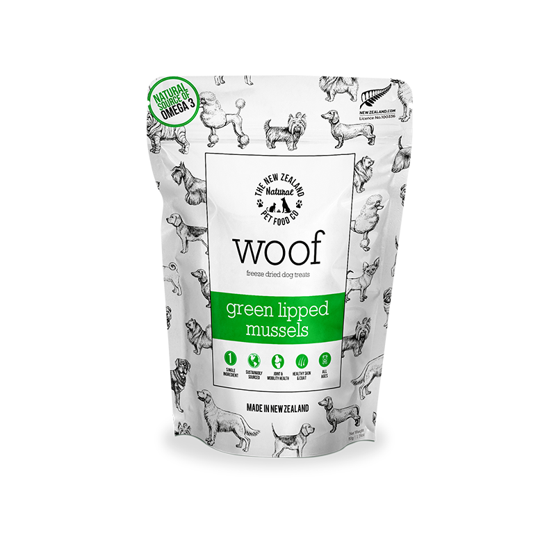 NZ Natural Pet Food Co- Treats - Woof - Green Lipped Mussels Treat 50g