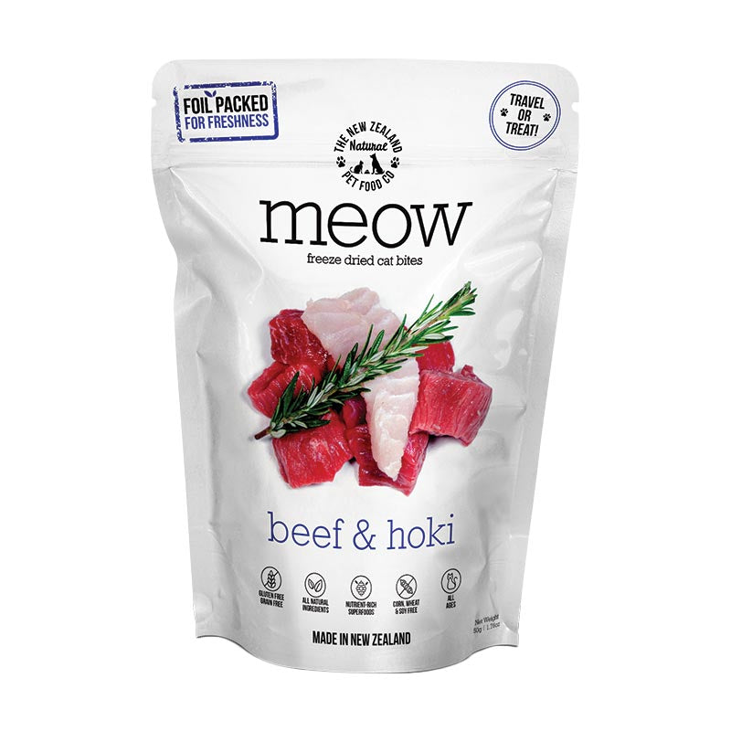 NZ Natural Pet Food Co - Lyophilisé - Friandises - Meow - Beef & Hoki