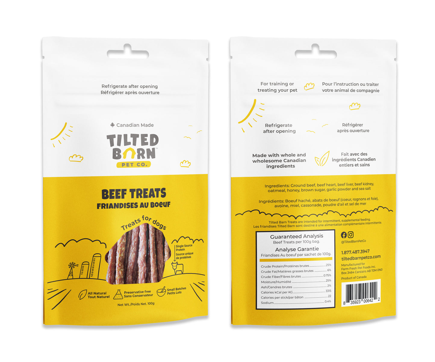 Tilted Barn-Beef Treats 100g