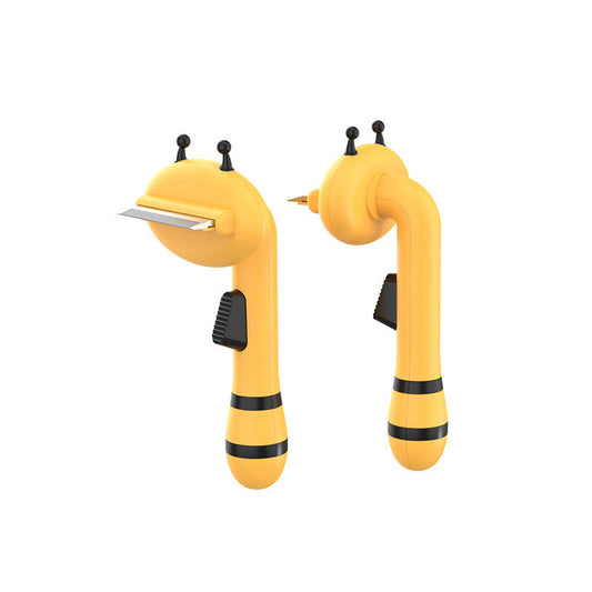 AIWO-Push Out Pet Brush-Bee-Shedding